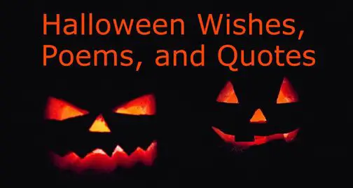 Halloween Poems, Wishes, and Quotes